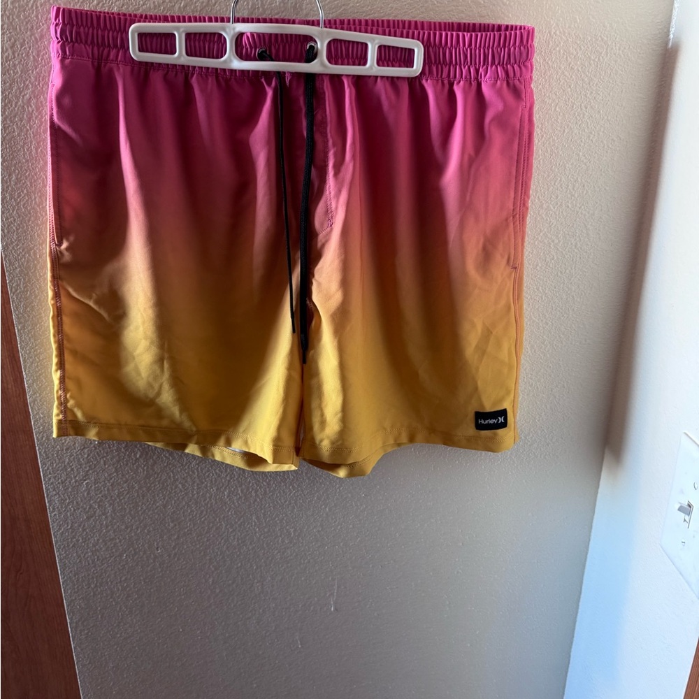 Hurley Pink and Yellow Ombre Shorts